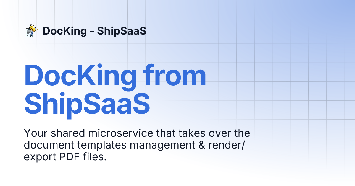 DocKing from ShipSaaS | DocKing - ShipSaaS